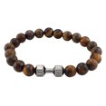 thumbnail image 1 of SUSHANG Lava Rock Beaded Bracelet Stone Volcanic Rock Beads Metal Dumbbell Versatile Beads Bracelet Jewelry, 1 of 9