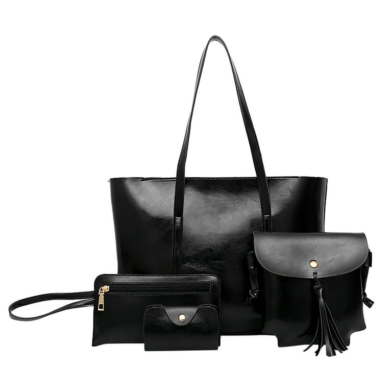 SUSHANG Leather Casual Women Handbag 4 Piece Set Shoulder  display picture 1