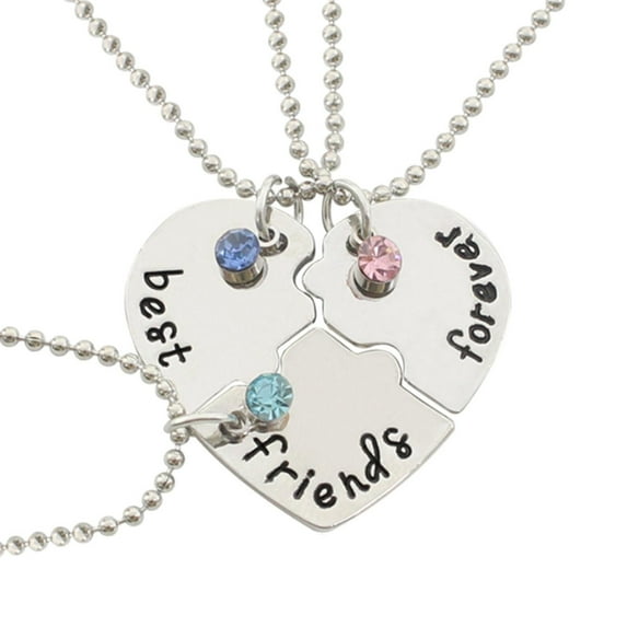 SUSHANG Love Stitching Necklace Fashion Letters Best Friend Forever Love Stitching Necklace Trend Fashion