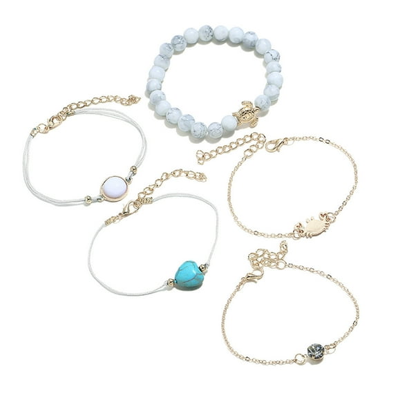 SUSHANG Love Turtle Metal Bracelet Women'S Jewelry Turtle Creative Bracelet Retro Turquoise Love Cold Metal Wind Bracelets