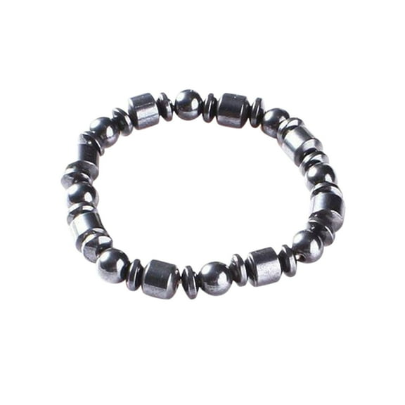 SUSHANG Magnetic Bead Bracelet 8Mm Round Black Stone Bracelet for Women Men
