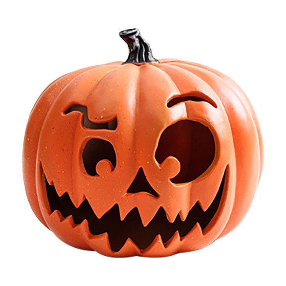 SUSHANG Mini Halloween Pumpkin Night Light – 5 Styles Cute & Funny LED Decor for Indoor, Battery-Operated Glowing Jack-O-Lantern to Create Warm Holiday Atmosphere