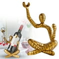 thumbnail image 1 of SUSHANG Modern Abstract Wine Rack - Durable Sculptural Metal Holder for 1 Bottles, Contemporary Home Bar Decor for Living Room, Kitchen - Unique Gift for Wine Lovers, 1 of 9