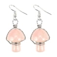 thumbnail image 1 of SUSHANG Natural Stone Mushroom Earrings 2024 New Easter Hand Natural Stone Amethyst Crystal Stone Cute Small Earrings Earrings Earrings Fashion Special Earrings 1 Pair of Personalized Earrings, 1 of 5