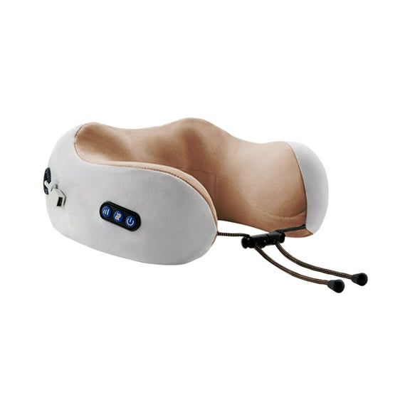 SUSHANG Neck Massager Pillow with Vibration & Heating Cordless Portable Heated Massage Electric U Shape Memory Foam Neck for Travel office Birthday