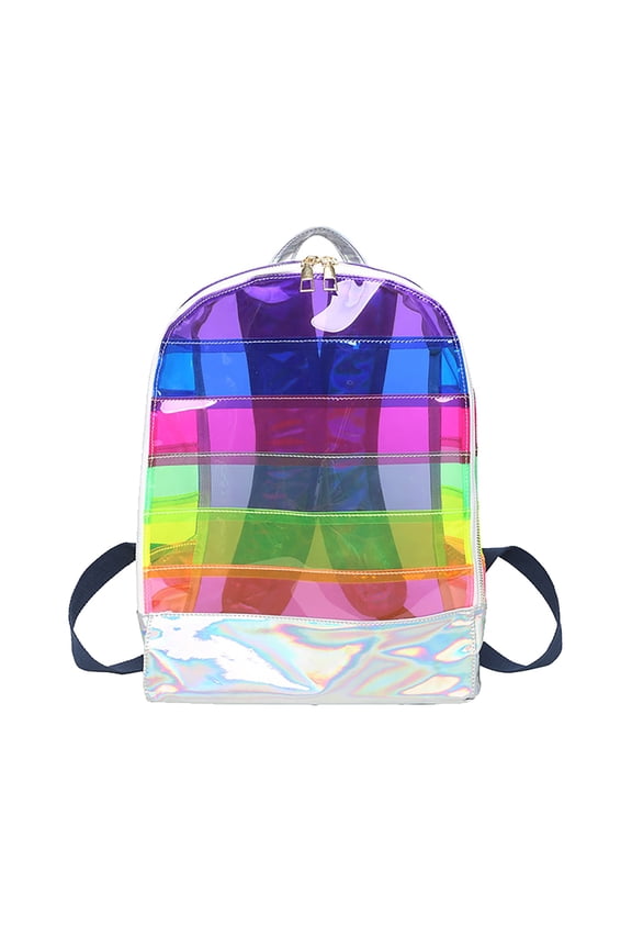 New Multi Purpose Backpack Women's Transparent Fairy Jelly Bag for Sports Event, Concert, Festival