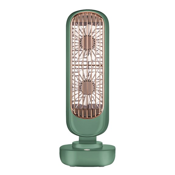 SUSHANG New Retro Twin Leaf tower Fan office Desktop Fan Vertical Portable Charging USB Small Fan Personal Quiet Cooling Bladeless Fan For Bedroom Office Desktop
