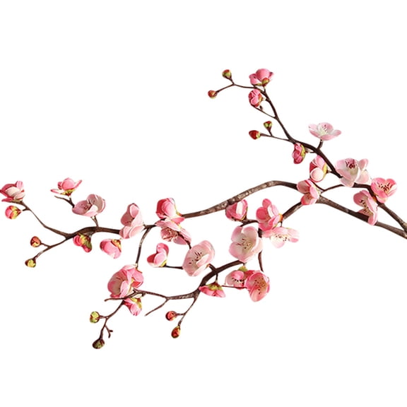 SUSHANG Pastoral Peach Blossom Artificial Flower Artificial Silk Flowers Floral Wedding Bouquet Party Decor