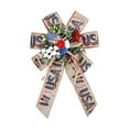 thumbnail image 1 of SUSHANG Patriotic Bows for Wreaths Large Burlap Red White Blue Stripe Stars Bow for 4th of July Independence Day Decor,Decorations Bunting Indoor Outdoor Decor and Patriotic Party, 1 of 4