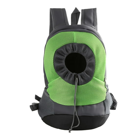 SUSHANG Pet Backpack Strap Foldable Mesh Dog Shoulder Bag Cat Chest Bag Hands-free Dog Backpack Carrier, Large, Black