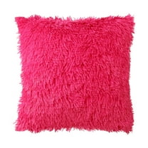 SUSHANG Plush Cushion Cover Sofa Lumbar Pillow Cover Home Decoration Solid Colorful for Sofa Couch Bedroom Car Chair Home Decor