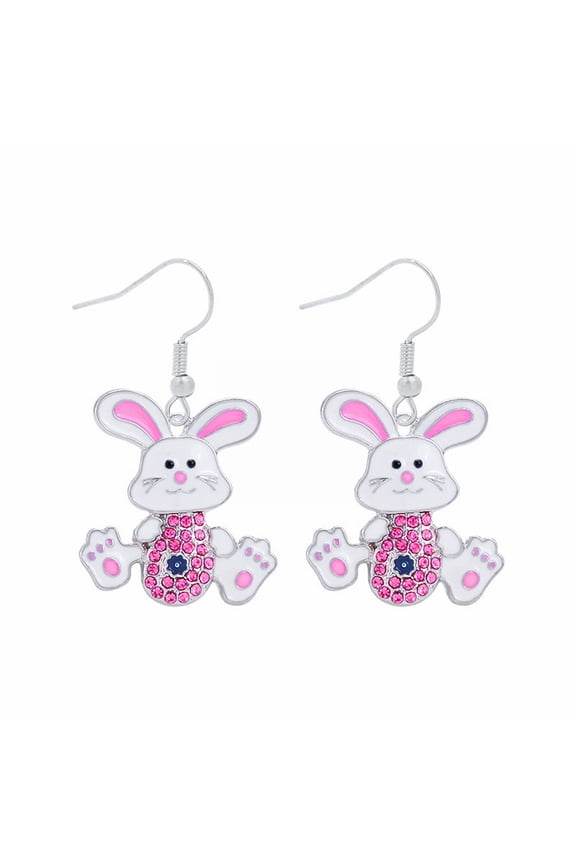 Rabbit Carrot Earrings Cartoon Cute Bunny Dangling Rabbit Earrings Happy Easter Egg Carrot Earring Easter Earrings Cartoon Cute Rabbit Earrings