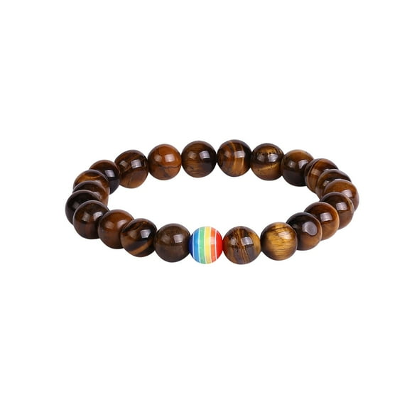 SUSHANG Rainbow Beaded Bracelet Color Natural Stone Bracelets Bracelet Unisex Rhinestone Bracelet Yoga Bracelet Bracelet Color Beaded Bracelet Star Natural Stone Bracelet