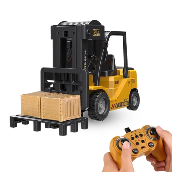 SUSHANG Remote Control Forklift Cranes 6 Channel Control Function Forklift Construction Toy Car Spray Light Forklift Truck Toy Over 6 Years Old