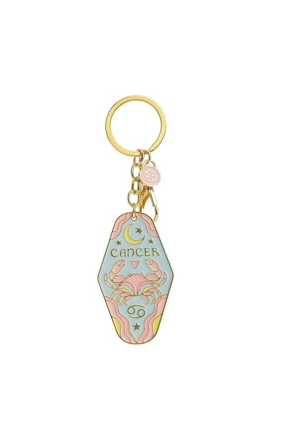 Retro Twelve Zodiac Sign Keychains for Women - Elegent Car Keys Accessories with Unique Retro Design - Handbag Charms Purse Decor for Travel Enthusiasts - Durable Metal Key Ring Gift Idea