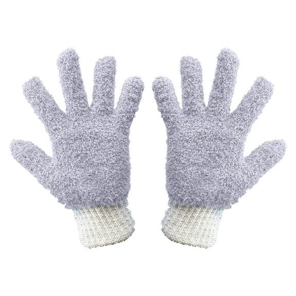 SUSHANG Reusable Microfiber Cleaning Gloves Pair - Soft Absorbent Dusting Gloves Wide Application for Furniture, Car Interior, Hard to Reach Areas and Pet Hair Removal