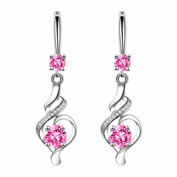 SUSHANG Romantic Zircon Earrings Luxury Simple Water Drops Shiny Diamonds Fashion Women'S Earrings Earrings Zircon Earrings with Diamond Earrings