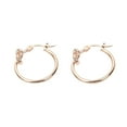 thumbnail image 1 of SUSHANG Round Metal Earrings Fashion Chunky Knot Thick Earrings Fashion Gold Plated Knot Hoop Earrings, 1 of 4