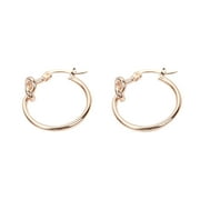SUSHANG Round Metal Earrings Fashion Chunky Knot Thick Earrings Fashion Gold Plated Knot Hoop Earrings