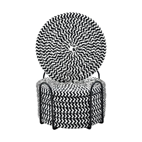 SUSHANG Round Woven Placemats Boho Rattan Placemats Natural Hand Cotton Rope Woven Meal Mat Circular Cotton Thread Woven Cup Mat Pot Mat Kitchen Table Thickened Insulation Mat