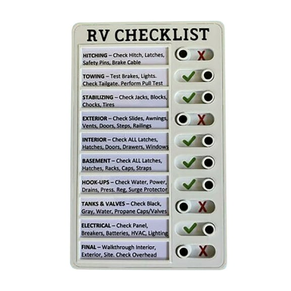 SUSHANG Rv Checklist Project inspection Rv inspection Registration Form for Couples (White, One Size)