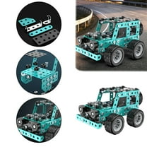 SUSHANG STEM / Building Toy for Ages 5- 12 Years Old Kid, Erector Sets Stem Assembly Metal 3 D Puzzle Off Road Model Car Building Kit Construction Set Toys Parent Child Interaction