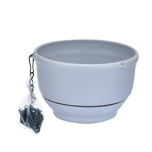 SUSHANG Self Watering Plastic Wall Hanging Planters - Modern Minimalist Style Hanging Baskets with Sturdy Metal Chain for Indoor Plants, Succulents, Air Plants, Boho Room Home Decor