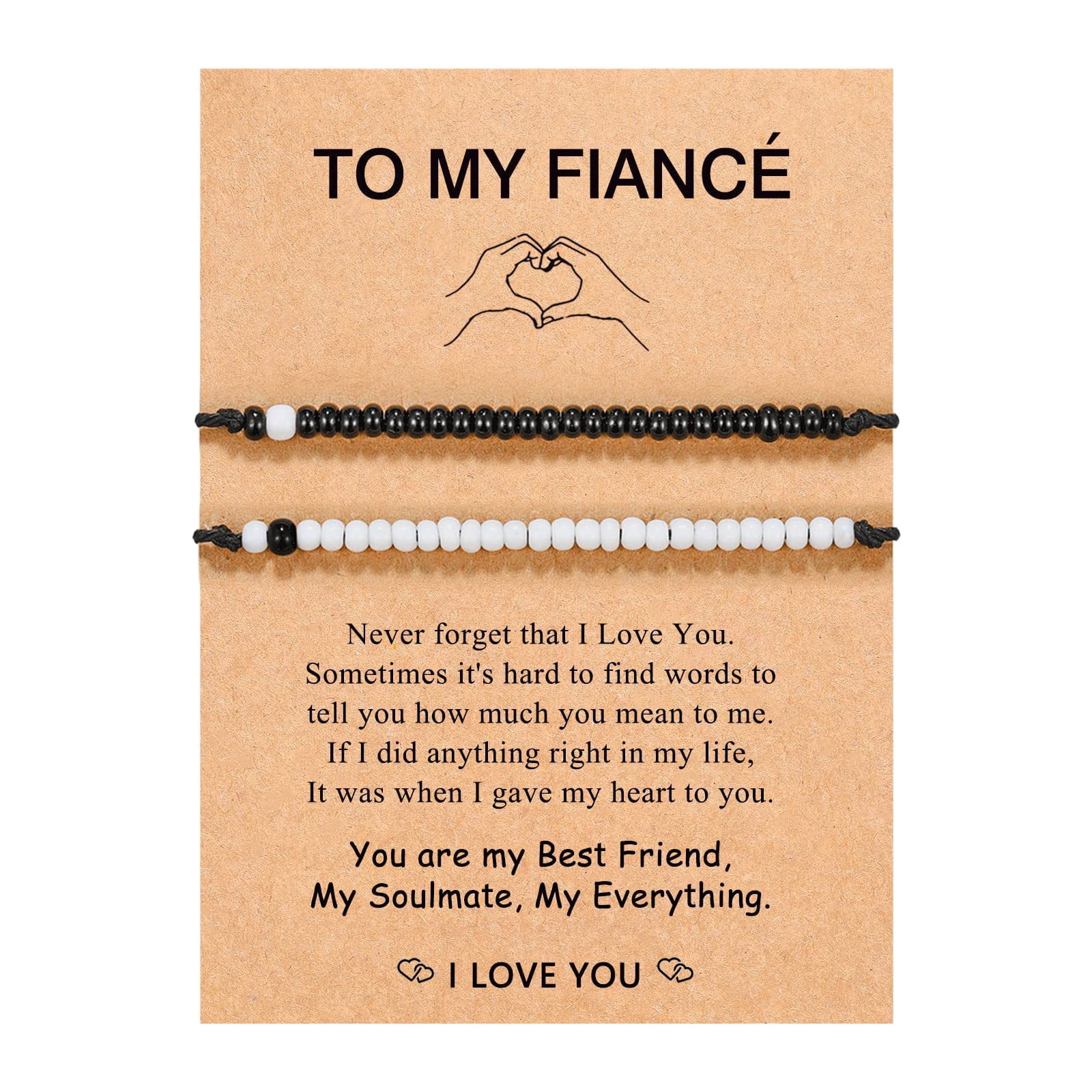 SUSHANG Set of Two Bracelets Pinky Promise Matching Bracelet for Couples Man  Distance Relationship Gifts for Women Men Him Her Cute Couple Gifts -  Walmart.com, image size:1600x1600