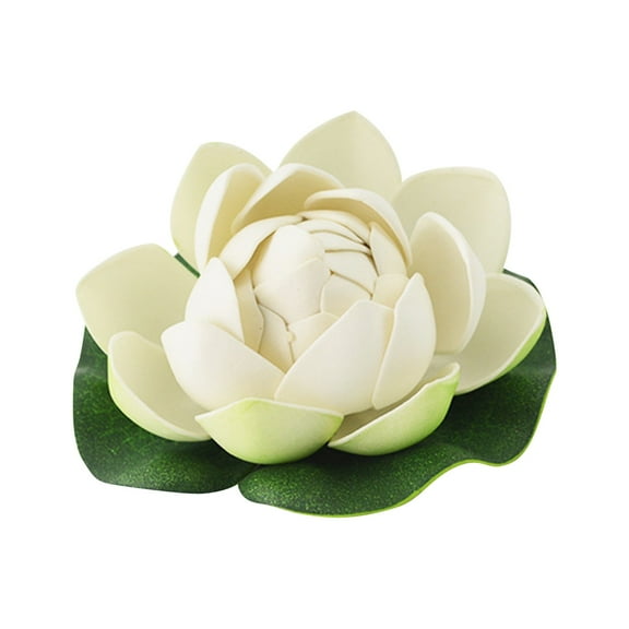 SUSHANG Simulated Water Lily Lotus Pod Water Lily, Canopy, Pond, Fish Pond, Floating Decoration Props, Living Room, Fish Tank Decoration, Pu Leaves, Flowers