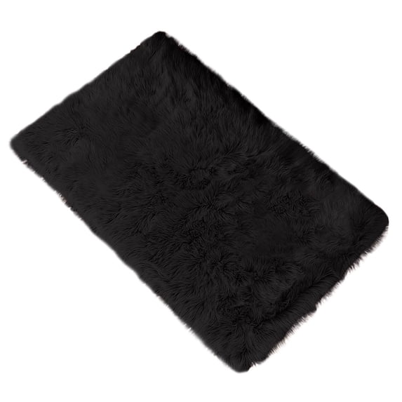 SUSHANG Small Rugs for Bedroom Fluffy Rug for Bedroom Wool Imitation Sheepskin Rugs Non Slip Bedroom Shaggy Carpet Mats