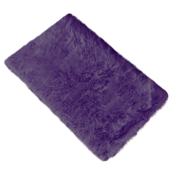 SUSHANG Small Rugs for Bedroom Fluffy Rug for Bedroom Wool Imitation Sheepskin Rugs Non Slip Bedroom Shaggy Carpet Mats