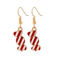 thumbnail image 1 of SUSHANG Snowman Candy Earrings Christmas Stud Earrings Xmas Santa Candy Cane Gift Novelty Party Jewellery Xmas Earrings, 1 of 4