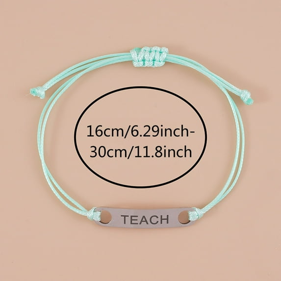 SUSHANG Stainless Steel Bracelet Day Card Card Blessing Color 5 Card Teacher'S Gift Blessing Colors Bracelet Ladies Bracelet Greeting Men'S Bracelet Teacher Bracelets