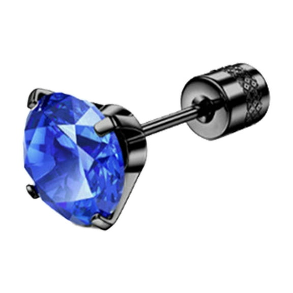 SUSHANG Stainless Steel Earrings Earrings Two Diamond Zircon Earrings Crystal Diamond Stainless Steel Fine Needle 3A Zircon Diamond Earrings