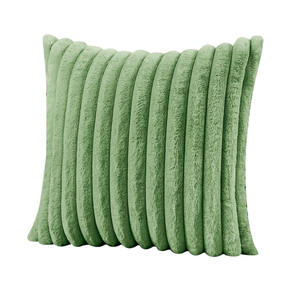 SUSHANG Striped Decorative Throw Pillow Square Winter Decorations Couch Pillow Case Soft Cozy & Velvet Back Modern Home Decor For Bed
