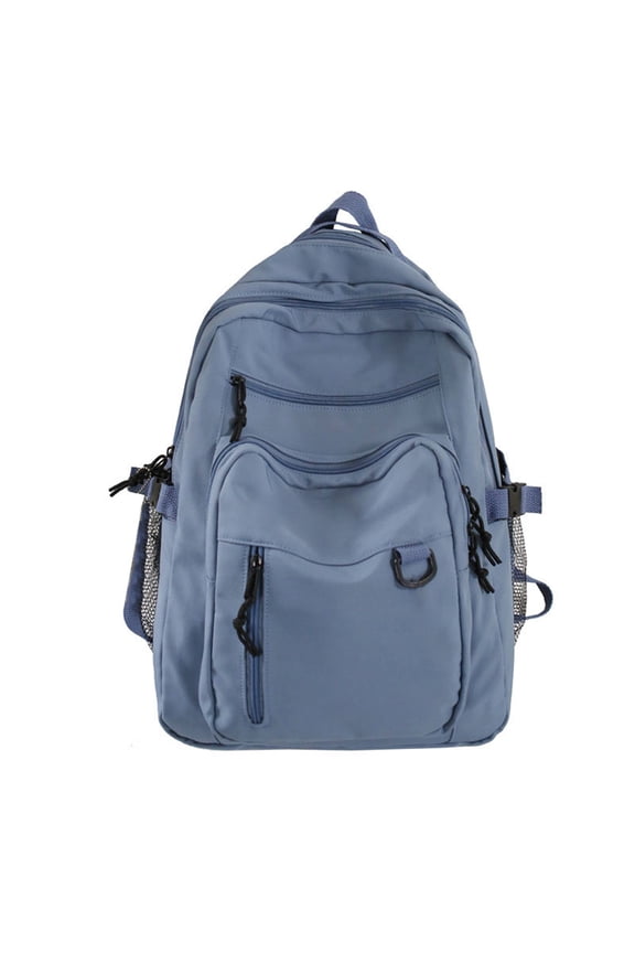 Student Large Capacity Cargo Backpack Solid Color Multi Layer Pocket Schoolbag for School & Travel College Student School Bag