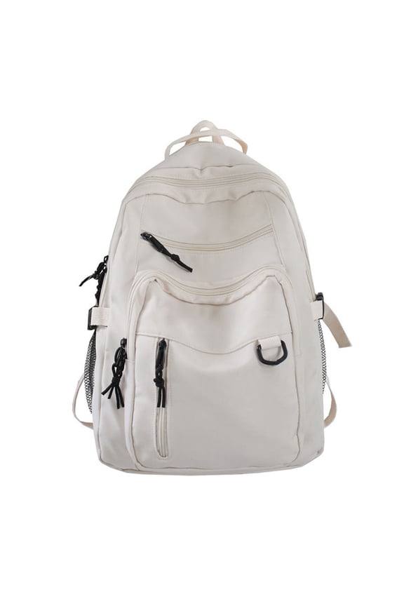 Student Large Capacity Cargo Backpack Solid Color Multi Layer Pocket Schoolbag for School & Travel College Student School Bag