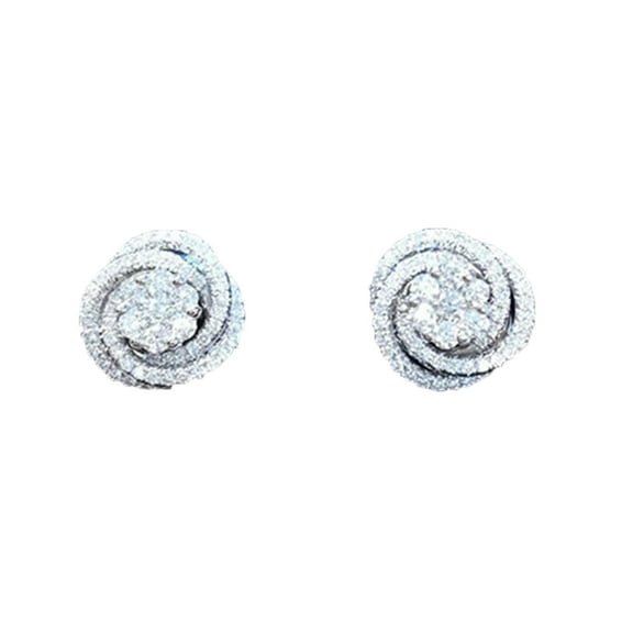 SUSHANG Super Sparkling Rhinestone Earrings 5Mm Earrings Round Brilliant Earrings Cut Sterling Silver 925 Moissanite Ear Studs Trendy Real Silver Lab Diamond Earrings