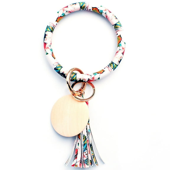 SUSHANG Tassel Pendant Pendant Key for Women Beaded Key Chains Ring Wristlet Silkeychain Bangle Cute Bracelet Silicone Bracelets