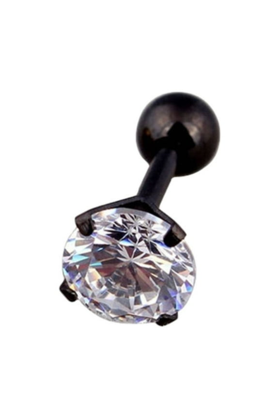 Threaded Ear Bone Nails Barbell Dumbbell Titanium Stainless Steel Rhinestone Earrings Studded Earrings Jewelry