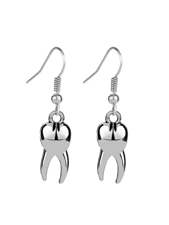 Tooth Earrings Personalized Teeth Earrings Earstuds Creative Simple Metal Earrings Earrings Earrings