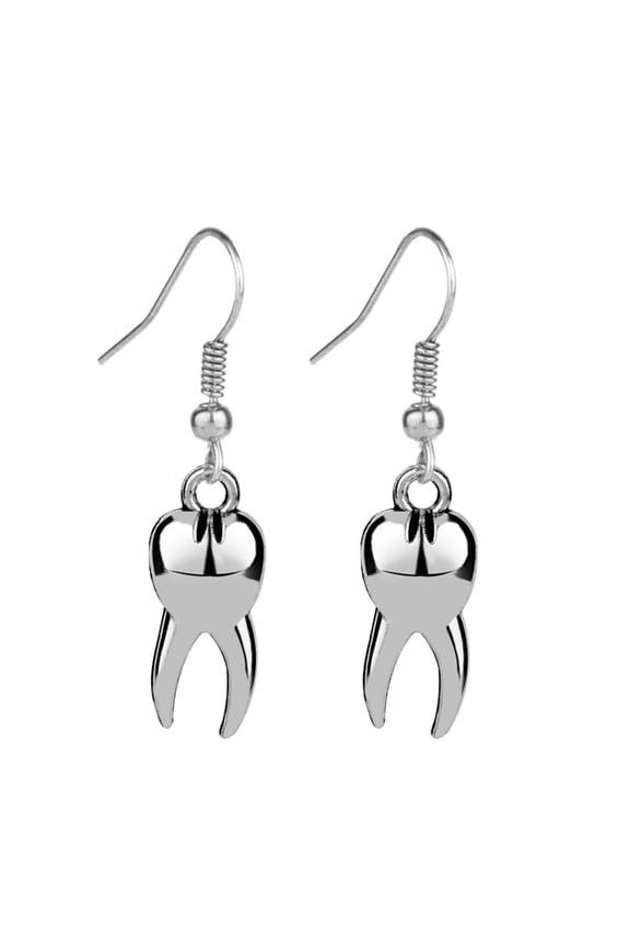 Tooth Earrings Personalized Teeth Earrings Earstuds Creative Simple Metal Earrings Earrings Earrings
