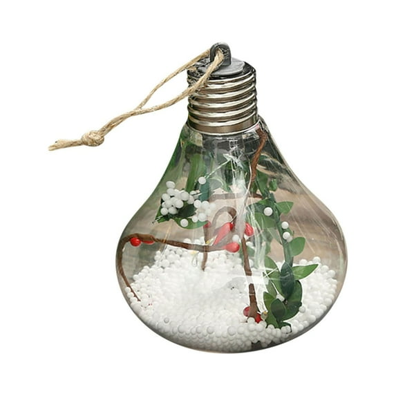 SUSHANG Transparent LED Flat Bulb Christmas Theme Lamp DIY Bottle Decoration Battery-Powered Creative Ornament for Tree Wall Door Indoor Outdoor Holiday Decor Perfect Gift Idea for Birthday Festive