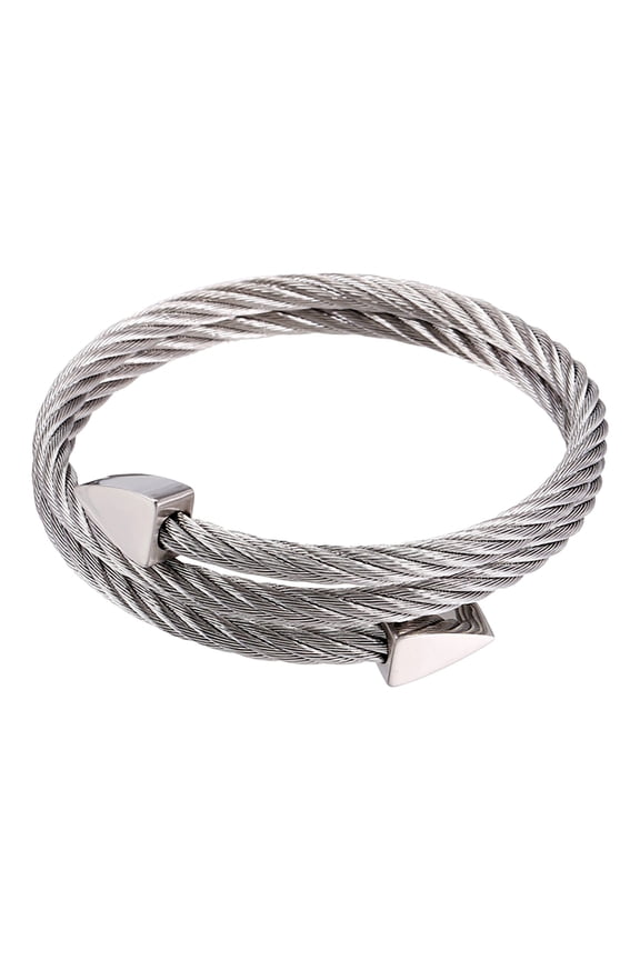 Triangular Multi-Layered Couple Bracelet Titanium Steel Bracelet Men'S Trendy Triangle Multi Layer Jewelry Opening Couple Bracelet