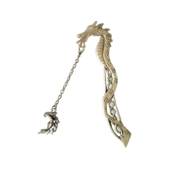 SUSHANG Vintage Bookmark Pendant Metal Hook A Metal Bookmark With A Chain An Antique And Gift On The Black Bookmark And A Unique On The Black Bookmark Marking The Exquisite Gifts For Book Fans