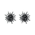 thumbnail image 1 of SUSHANG Vintage Natural Crystal Cluster Earrings Gothic Jewelry Punk Stud Earrings for Men Women Stunning Sun Earrings Black Rock Ear Piercing Earrings, 1 of 7
