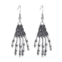 SUSHANG Vintage Skull Earrings Halloween Earrings Simple Retro Skeleton Bat Earrings Made with Vintage Feel Earrings