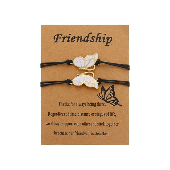 SUSHANG Wax Rope Braided Bracelet Not Sisters By Blood But Sisters By Heart Bracelets Jewelry Best Friends Bracelet Bangle Friend Jewelry Friendship Gift