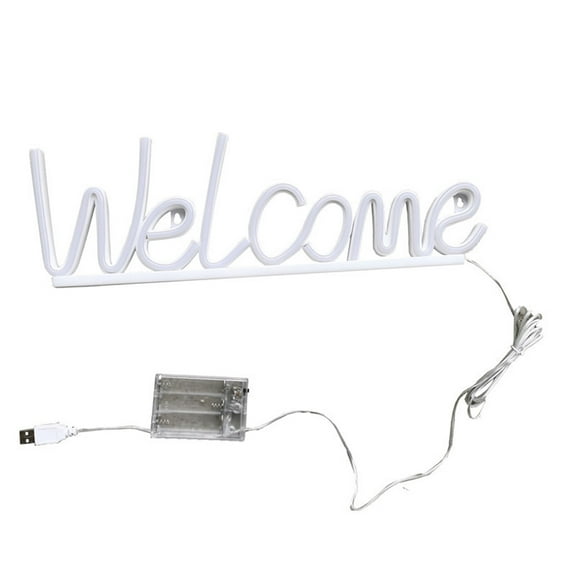 SUSHANG Welcome Sign LED Light for Home Decor - Warm Lighting for Rooms, Bars, Hospitality Displays, Holidays & Festivals - Durable & Energy-Efficient Indoor/Outdoor Decoration