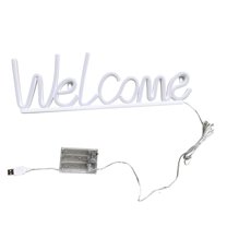 SUSHANG Welcome Sign LED Light for Home Decor - Warm Lighting for Rooms, Bars, Hospitality Displays, Holidays & Festivals - Durable & Energy-Efficient Indoor/Outdoor Decoration